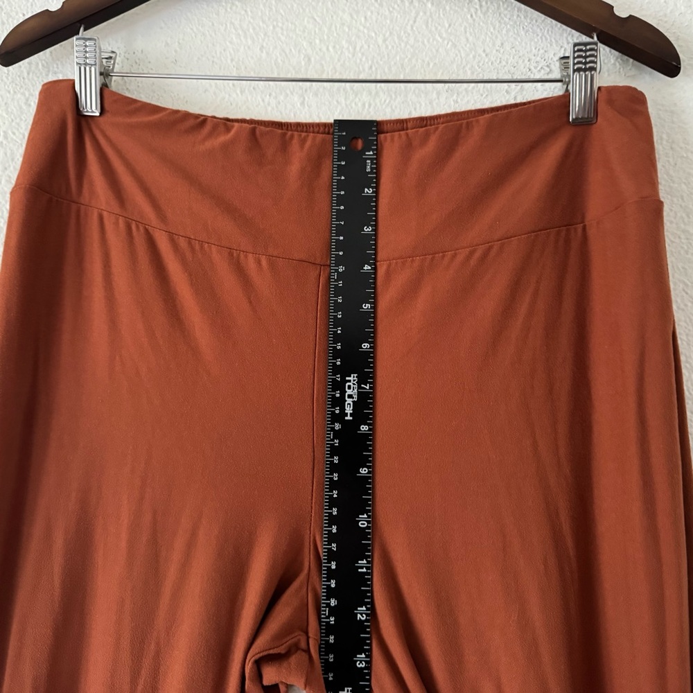 Boho Rust Buttery Soft Flare Leggings High Waisted Wide Leg XL Cozy Athleisure - Picture 11 of 14